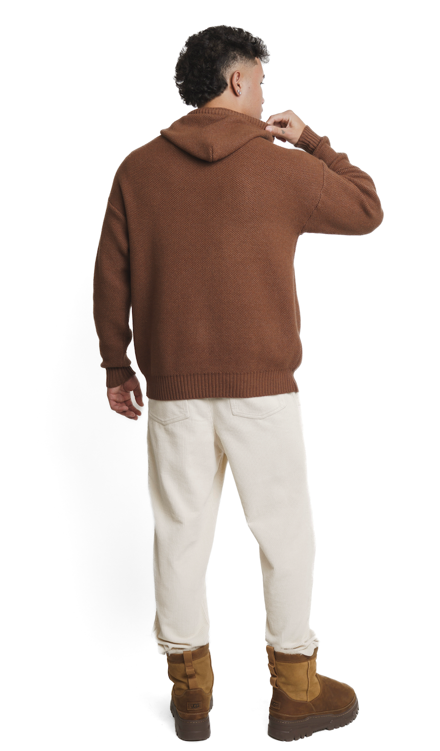 Lodge Knit Hoodie - Chestnut Brown-4