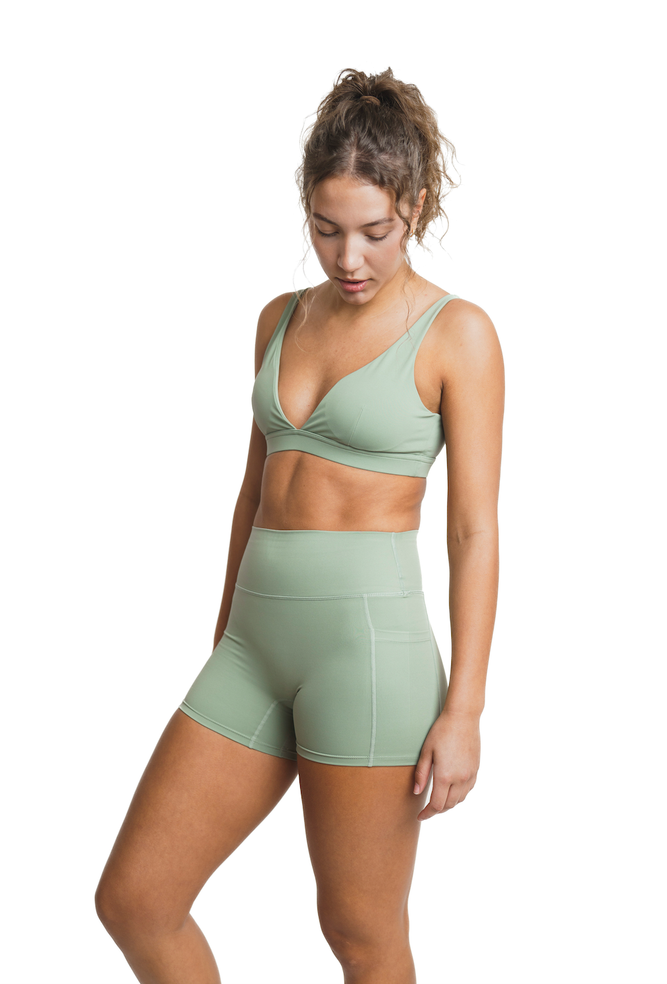 Flex Plunge Bra - Frosted Sage-5