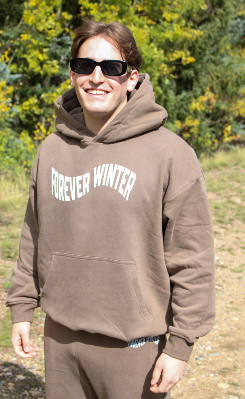 Forever Ease Hoodie – relaxed fit cotton hoodie with wavy Forever Winter chest logo, view 4