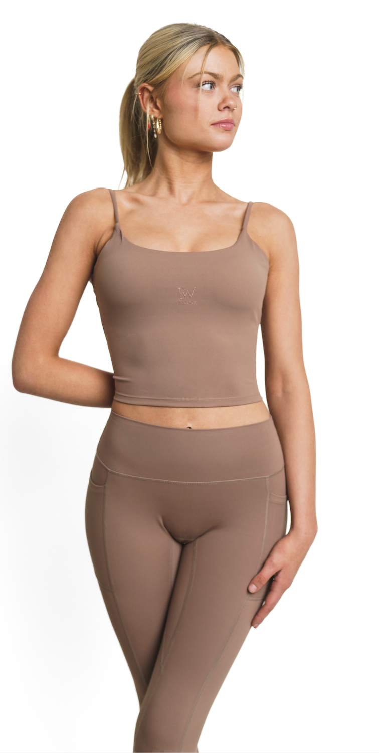 Flex Pocket Leggings - Trail-stone Brown