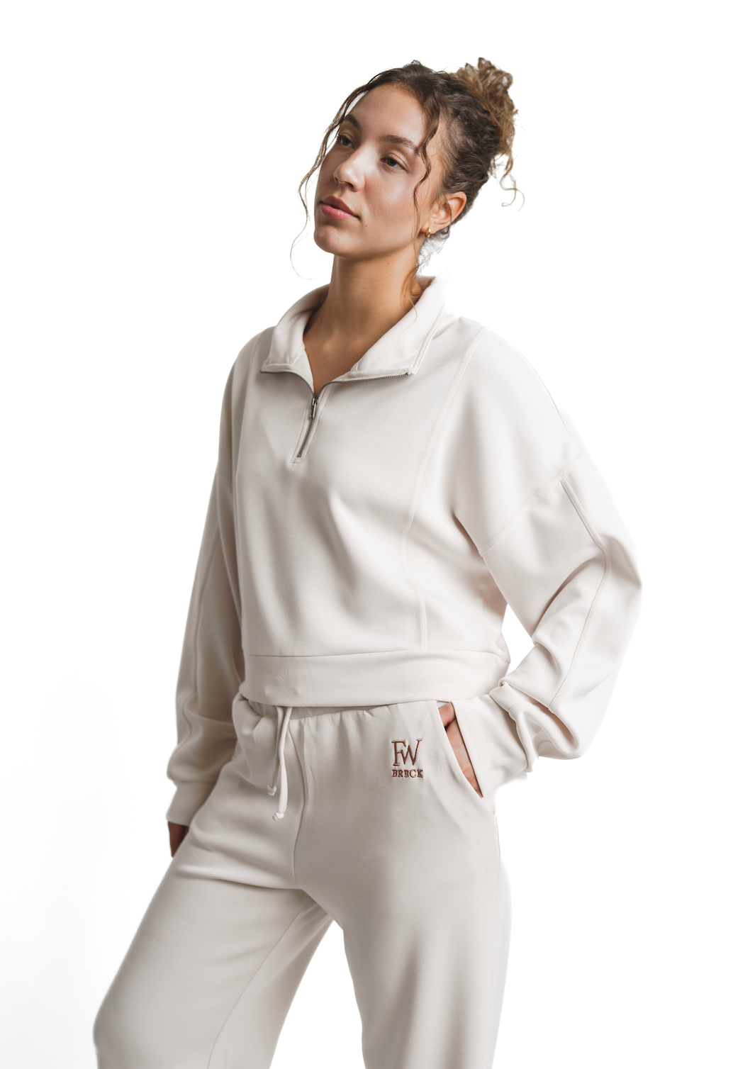 CloudSoft Quarter Zip - Winter Cream-1