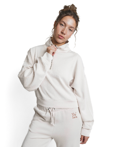 CloudSoft Quarter Zip - Winter Cream-2