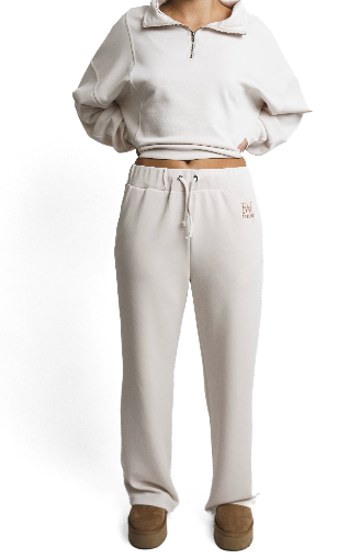 CloudSoft Wide Leg Pants - Winter Cream-1