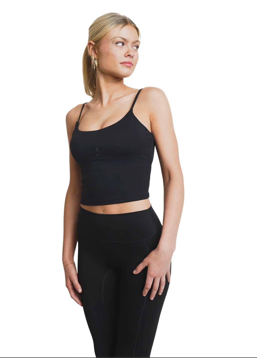 Flex Crop Cami - Timber Black-1
