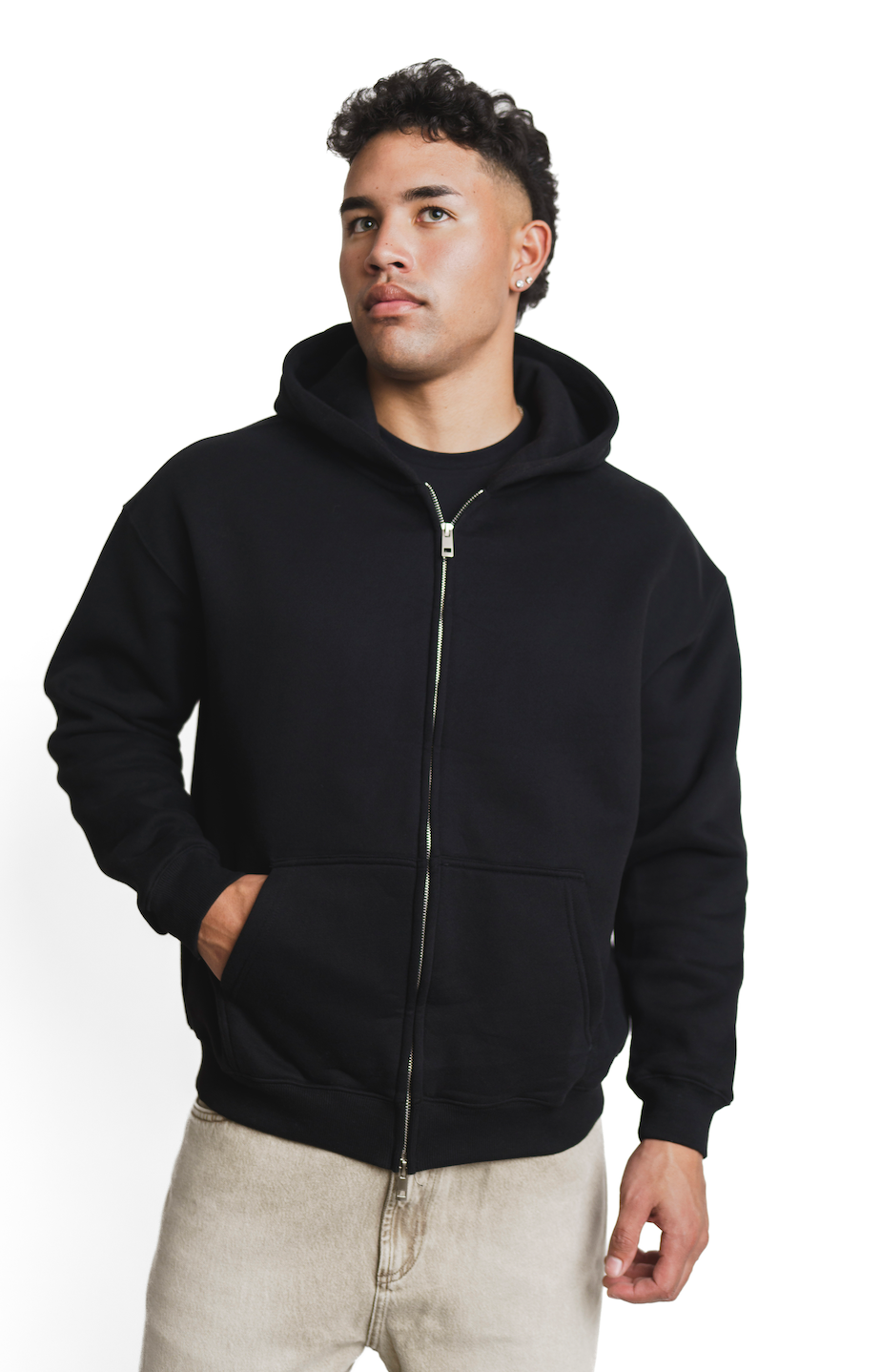 Forever Cozy Zip Hoodie - Timber Black (Men's)-1