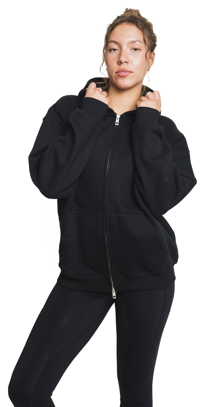 Forever Cozy Zip Hoodie - Timber Black (Women's)-1