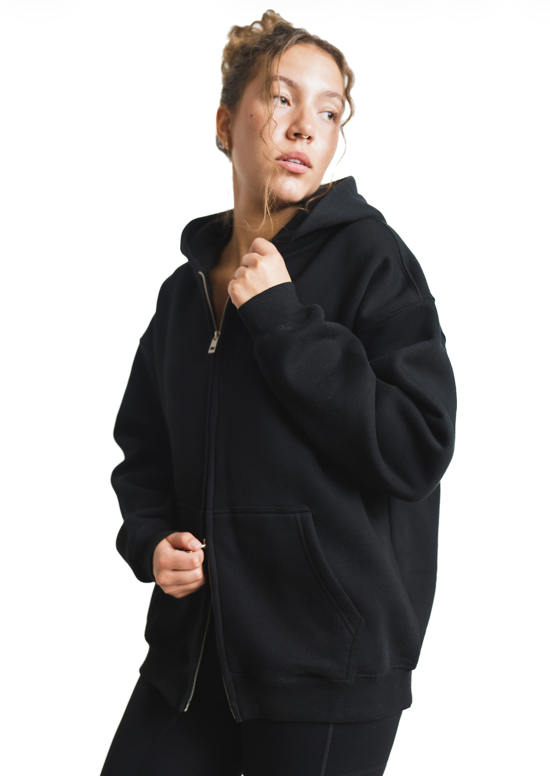 Forever Cozy Zip Hoodie - Timber Black (Women's)-2