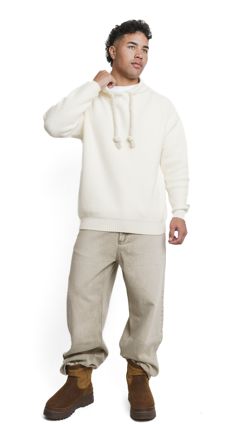 Lodge Knit Hoodie - Alpine Ivory-2