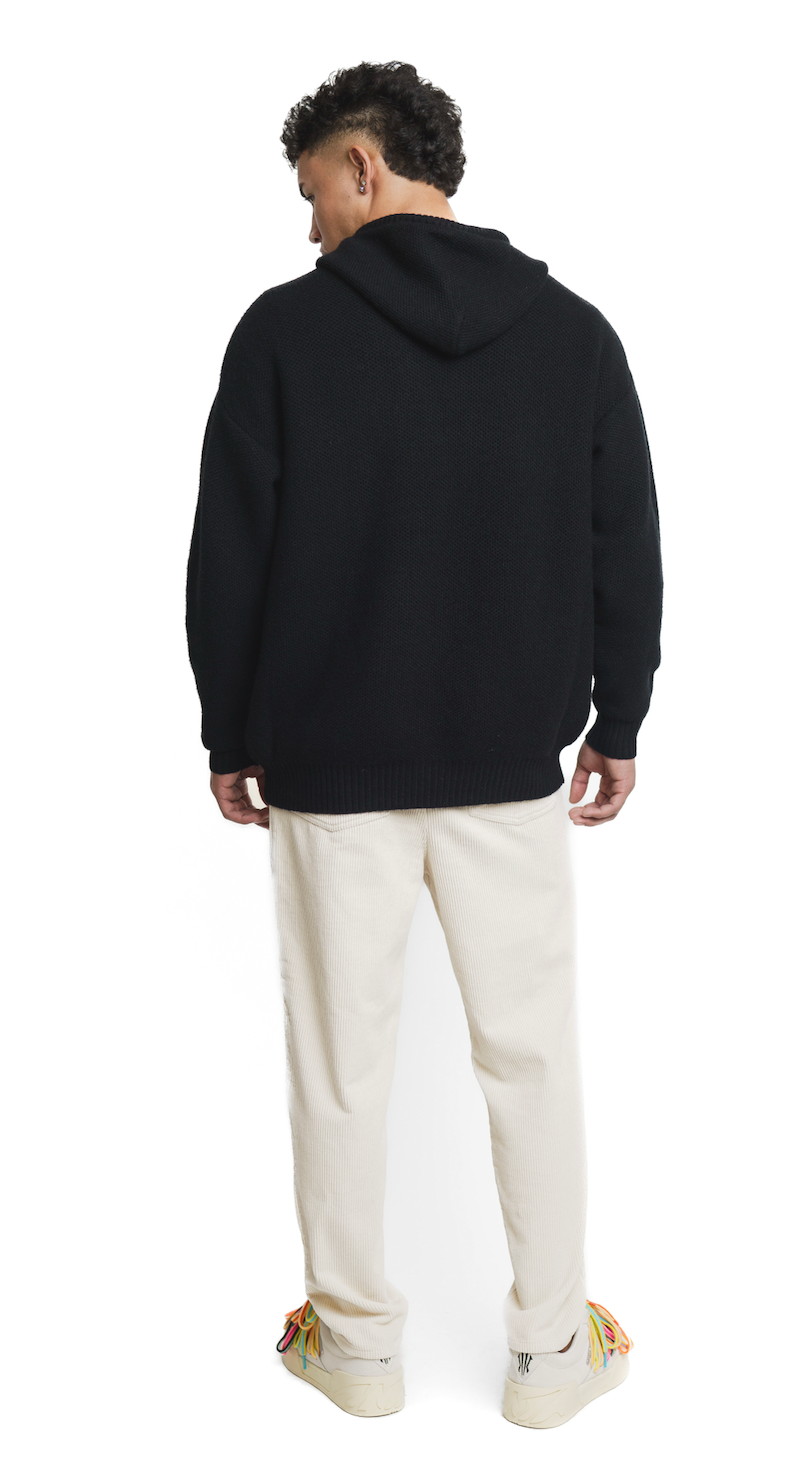 Lodge Knit Hoodie - Timber Black-4