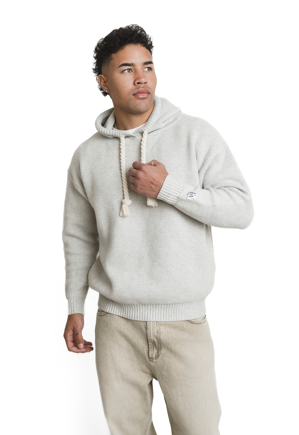 Lodge Knit Hoodie - Gray-1