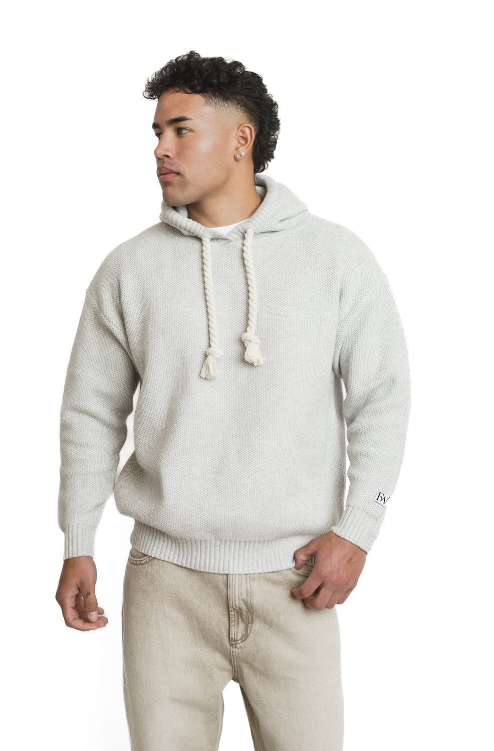 Lodge Knit Hoodie - Gray-4