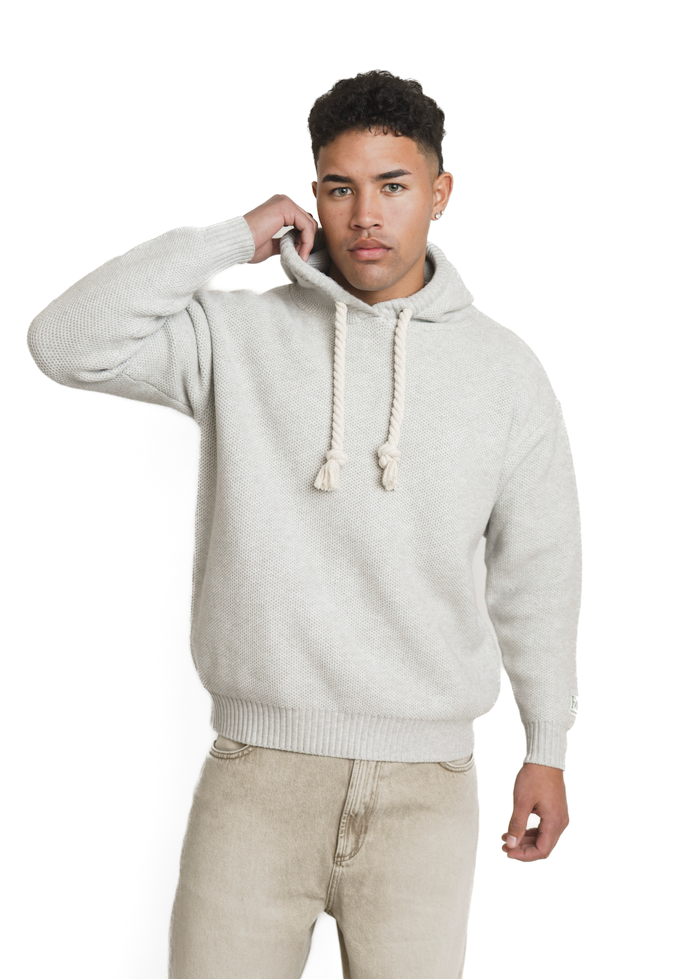 Lodge Knit Hoodie - Gray-2