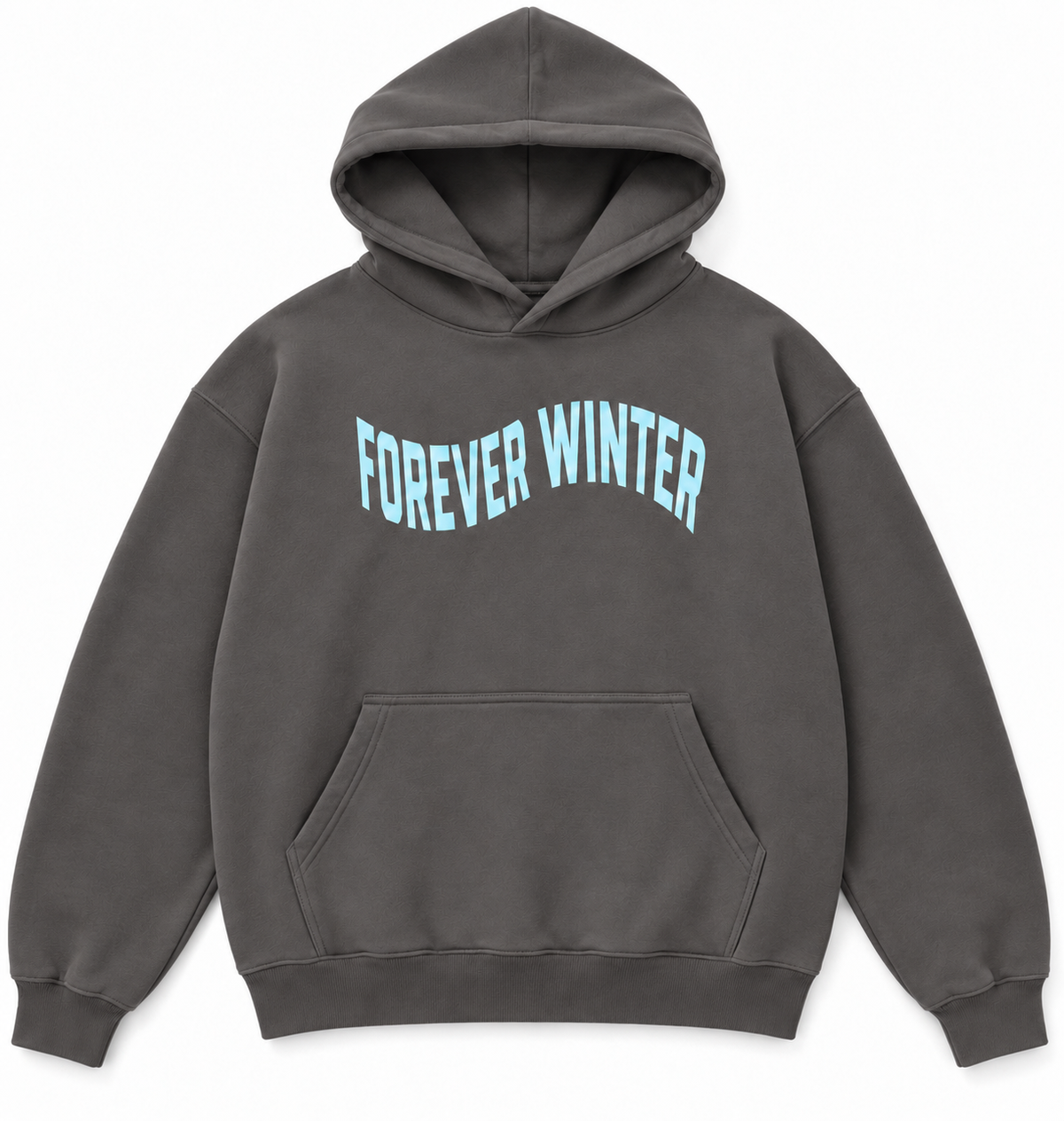Forever Ease Hoodie – relaxed fit cotton hoodie with wavy Forever Winter chest logo
