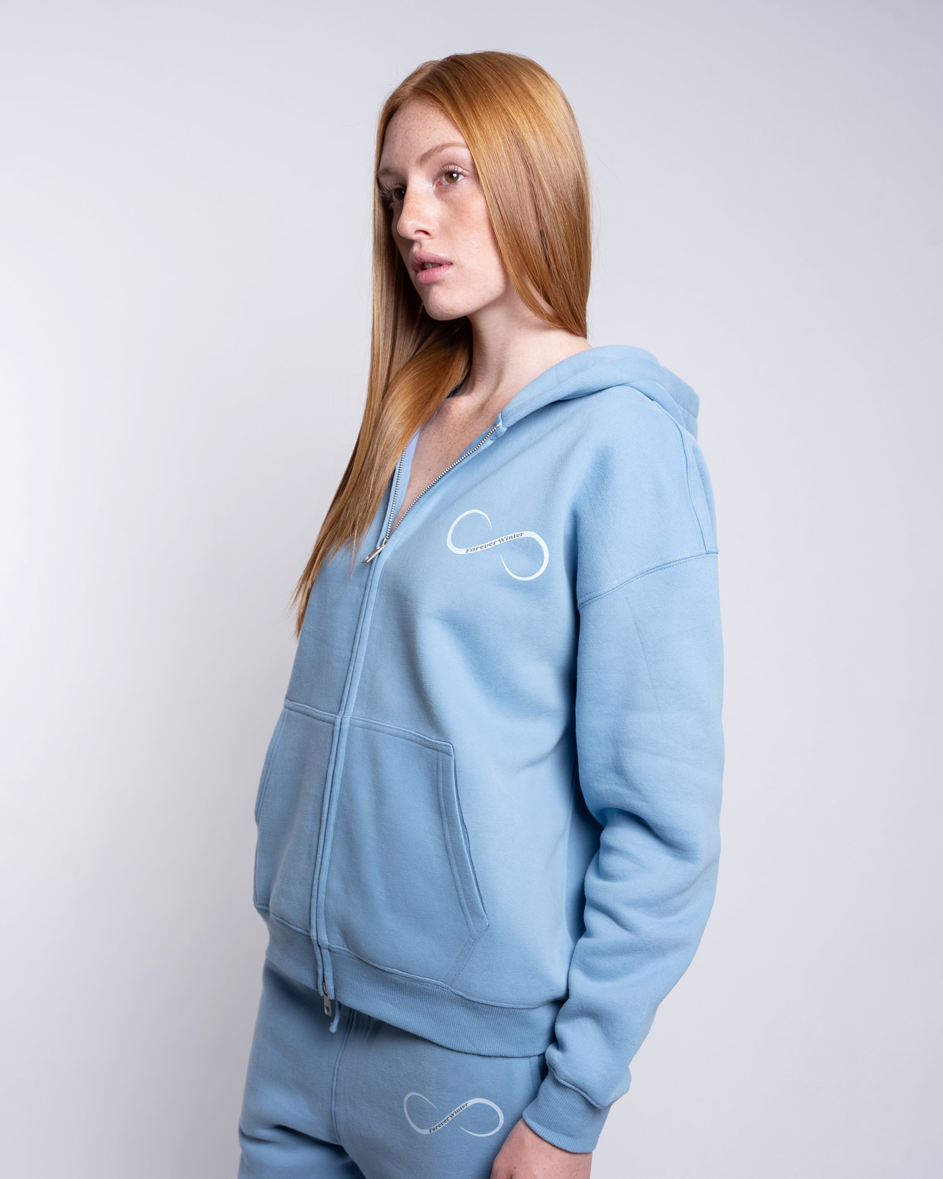 Forever Cozy Zip Hoodie - Ice Blue (Women's)-2