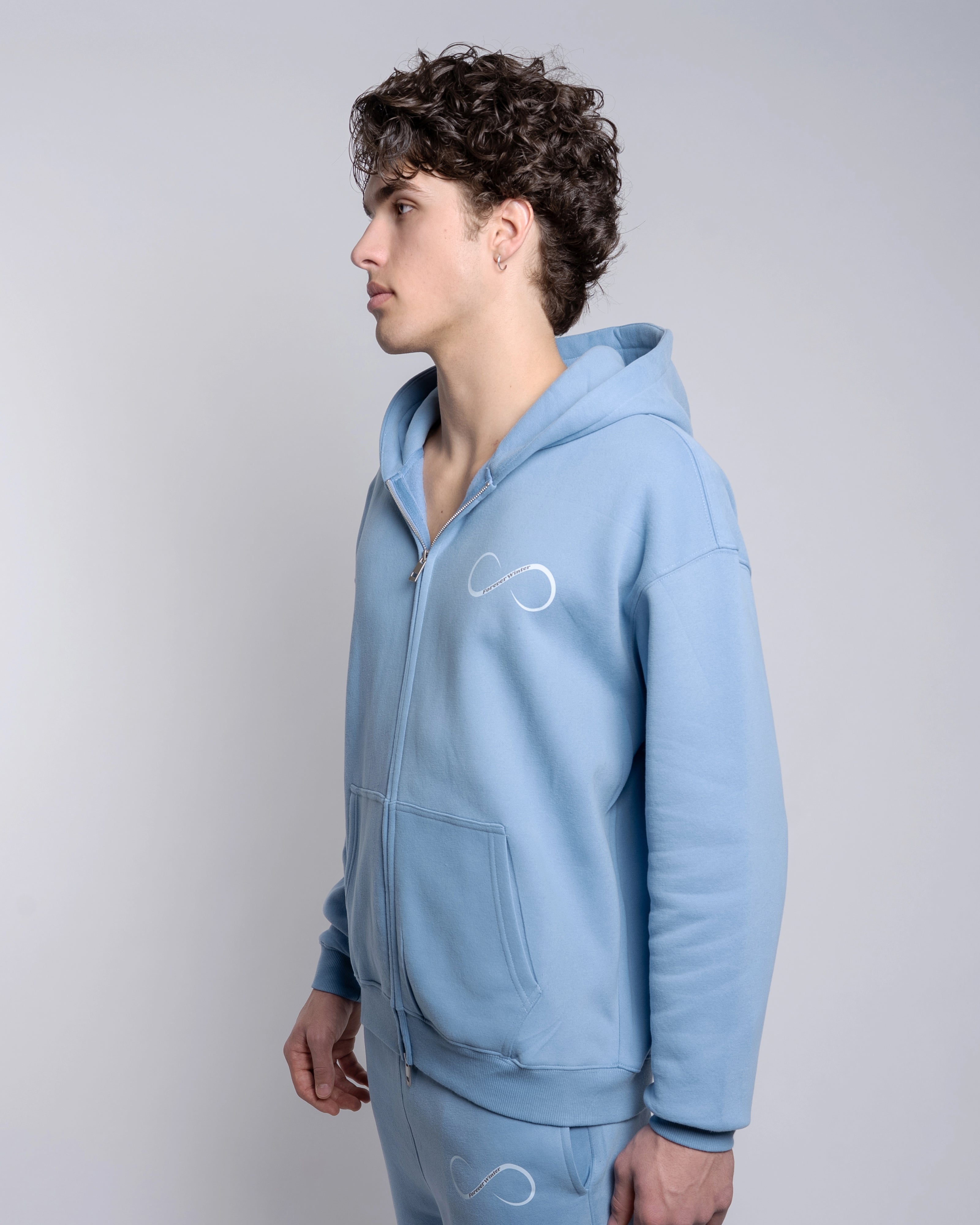 Forever Cozy Zip Hoodie - Ice Blue (Men's)-3