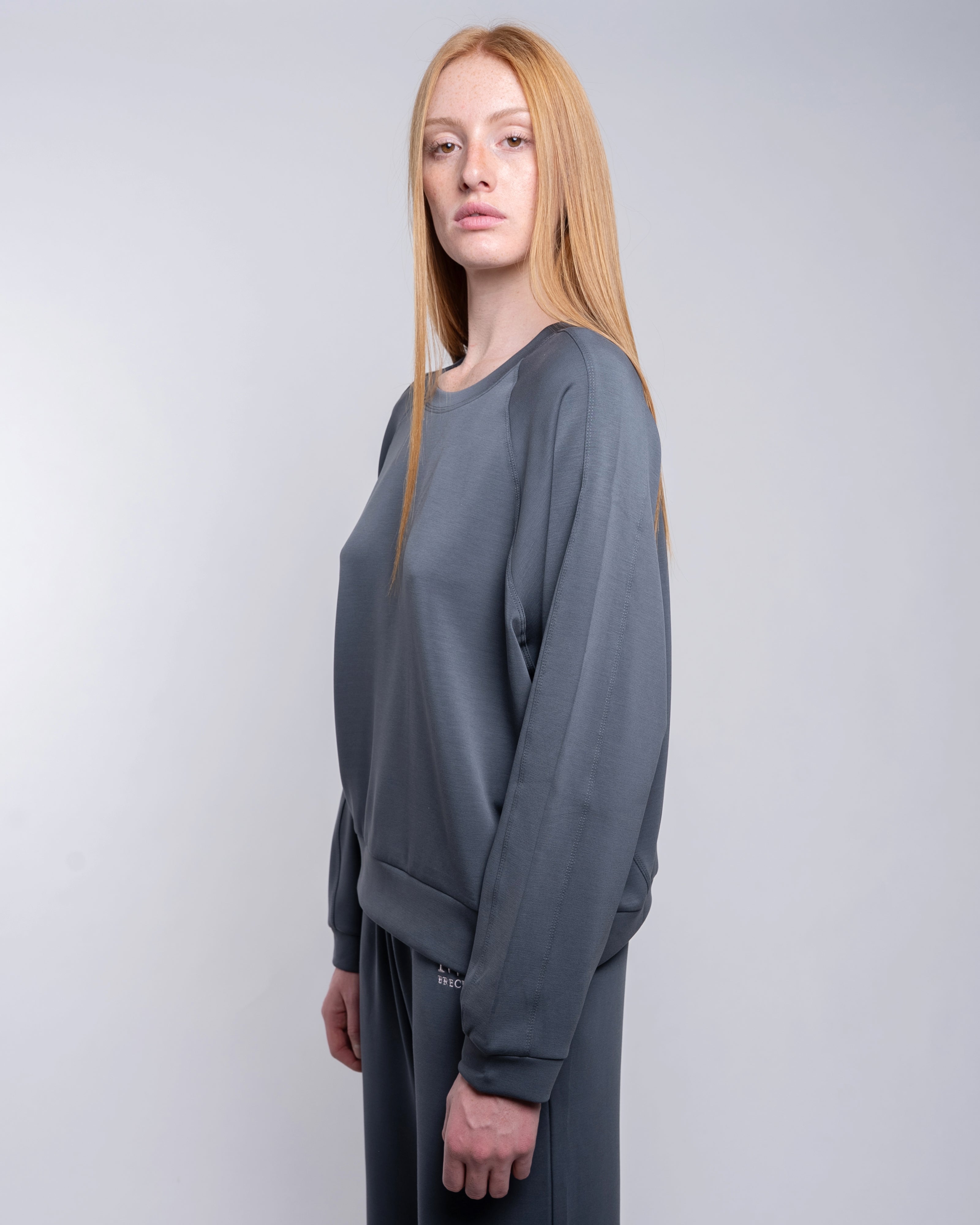 CloudSoft Crewneck - Storm Slate Gray-2