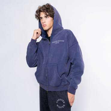 FW Heavy Full Zip Hoodie Navy Blue