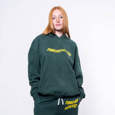 FW Hoodie Fleece Forest Green