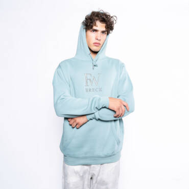 FW Embroidered Hoodie Basil