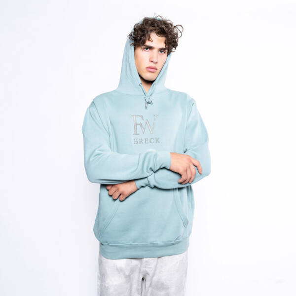 FW Embroidered Hoodie Basil